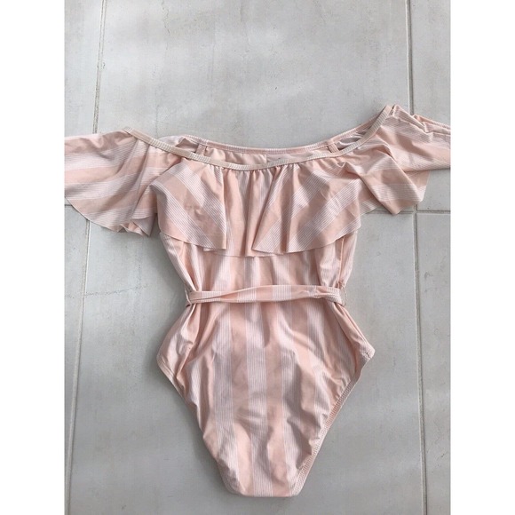 Splendid Striped Belted One Piece Swimsuit, size M - Picture 7 of 10